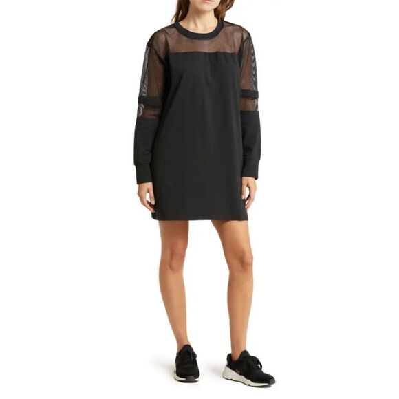 NWT - PSK Collective Remixed Long Sleeve Jersey Dress in Black - Picture 1 of 5